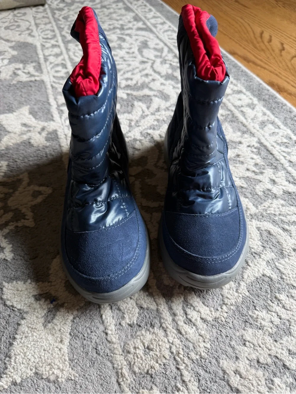 The North Face Kids Navy Boots with Red Trim